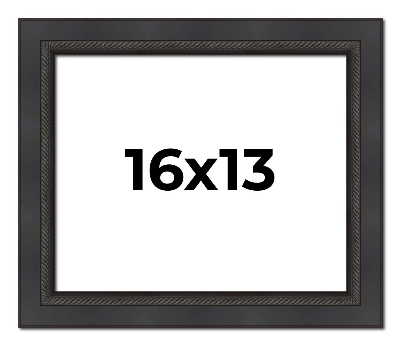 13x16 Traditional Picture Frame with UV-Resistant Acrylic & Acid Free Backing, Available in 3 Finishes - Black, Brown, Gold